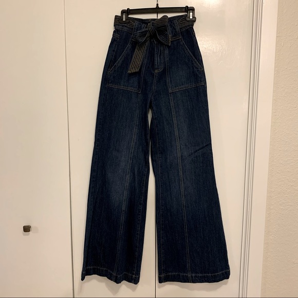 Gianni Bini Blue Jean High Rise Denim Flares - Picture 3 of 7